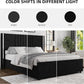 Modern Channel Tufted Velvet Bed