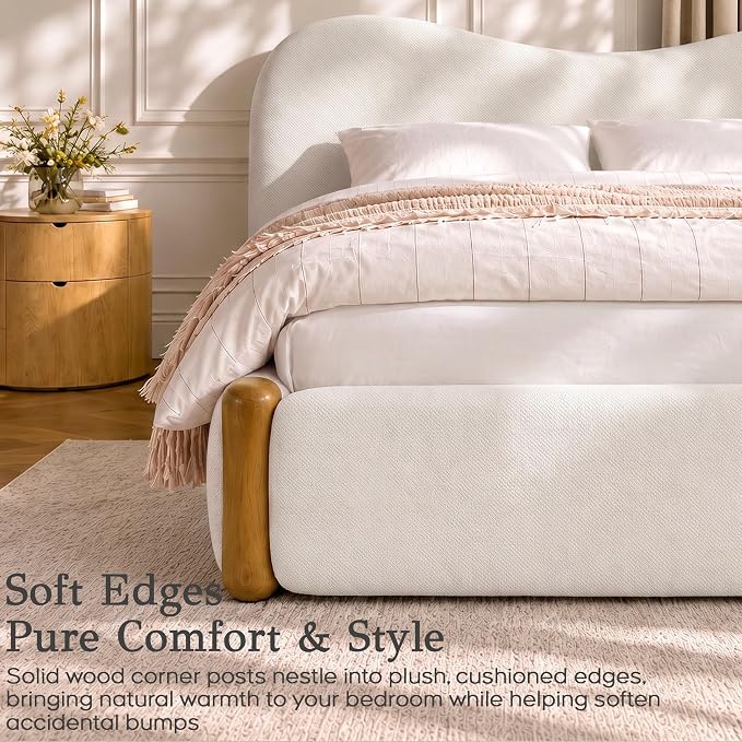 Cloud Curve Upholstered Platform Bed