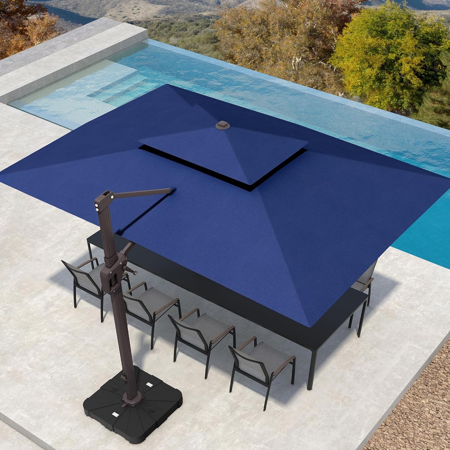 LumiShade LED Cantilever Umbrella
