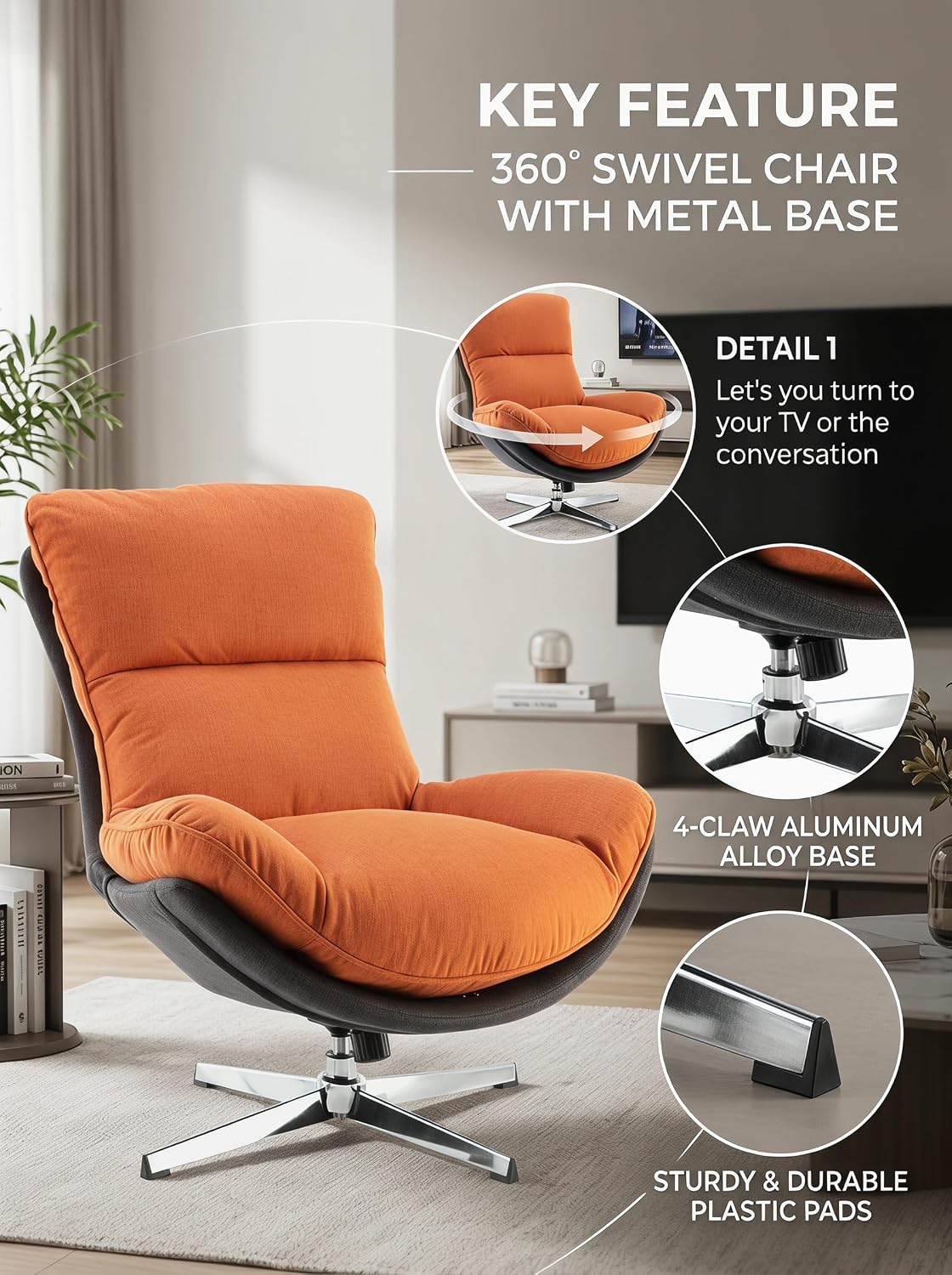 Modern Swivel Accent Chair