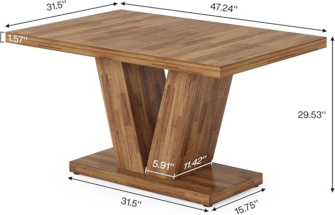 Heritage Elm Rustic Dining Table