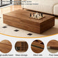 Modern Wood Coffee Table with Hidden Storage