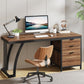 Prestige Computer Desk with Reversible File Cabinet