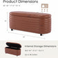 Modern Leather Storage Ottoman Bench