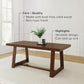 Heritage Grove Solid Wood Farmhouse Dining Table