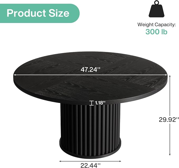 Aurelia Fluted Round Dining Table