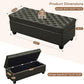 Modern Tufted Faux Leather Storage Bench
