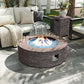 Sandstone Halo Fire Pit Table Set
