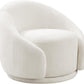 Sherpa Swivel Barrel Accent Chair