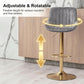 LuxeGold 360° Velvet Bar Stool Set