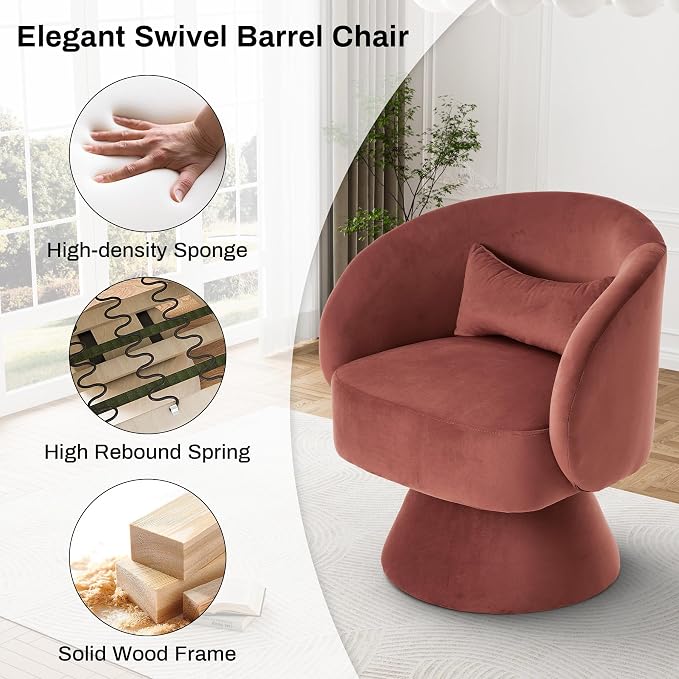 Nova™ Velvet Swivel Chair