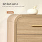 Modern Curved Oak Dresser