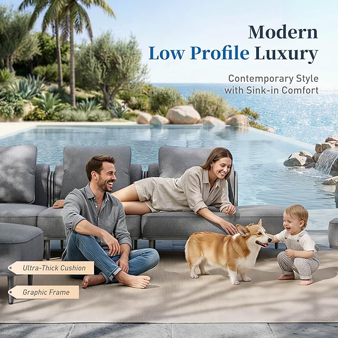 HavenLux Deep Seating Modular Patio Conversation Set