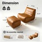 Oversized Faux Leather Lounge Chair