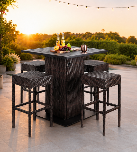 The Cove Collection 5-Piece Bar-Height Patio Set
