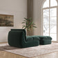 Modern Corduroy Lounge Chair with Ottoman