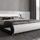 Modern LED Storage Bed Frame with Adjustable Headboard