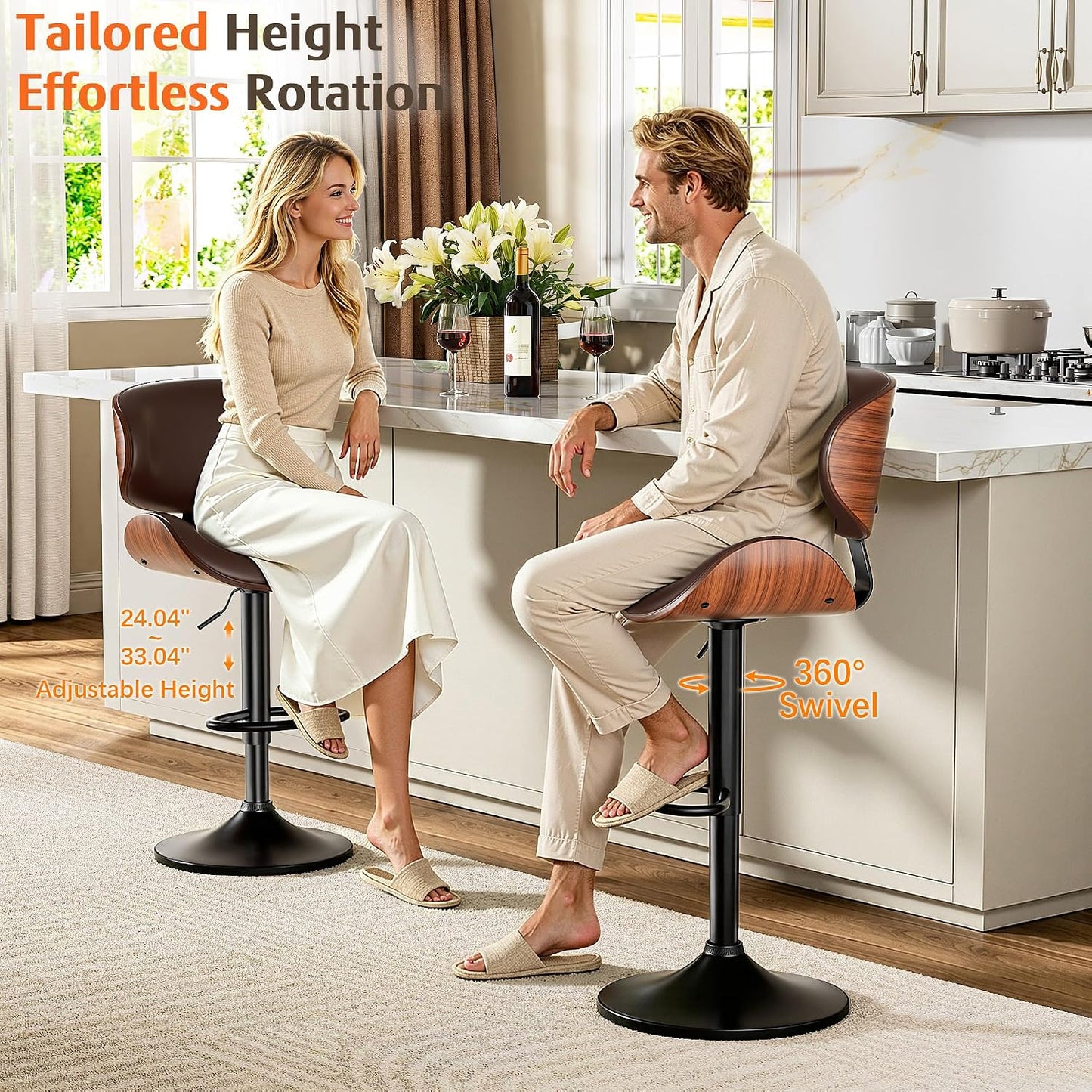 ContourLift 360° Adjustable Bar Stool Set