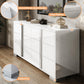 Modern High Gloss Dresser with Chrome Mirror Handles