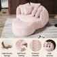 Modern Corduroy Oversized Lounge Chair with Ottoman
