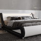 Modern LED Storage Bed Frame with Adjustable Headboard