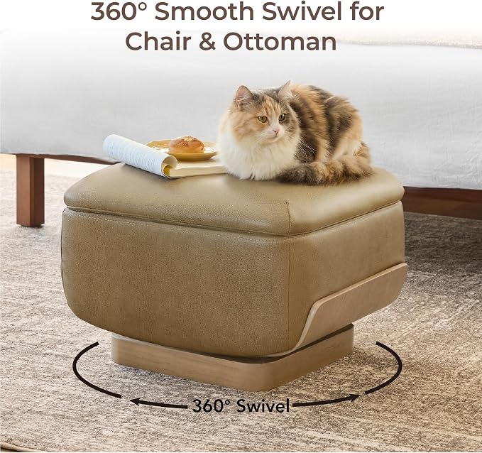 Montclair™ Leather Swivel Chair & Ottoman Set