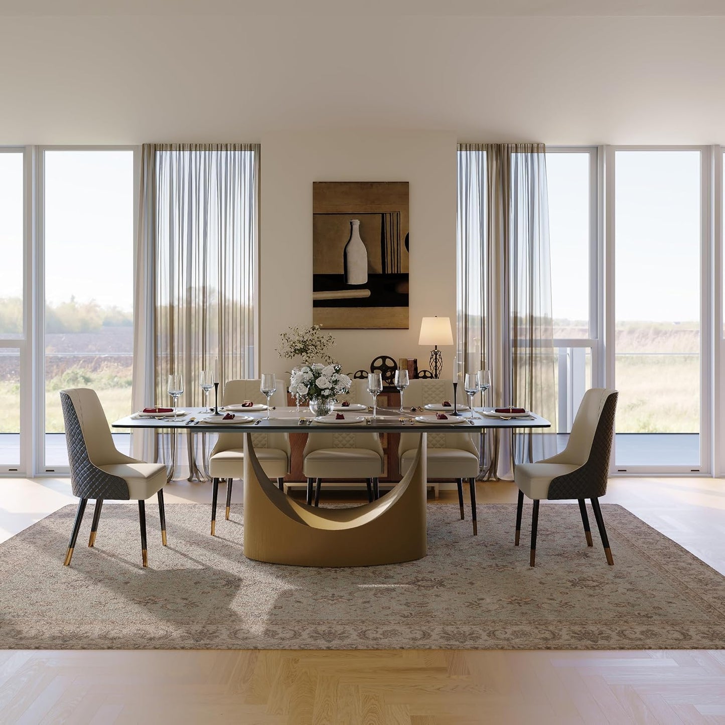 Pandora Luxe™ Sintered Stone Dining Table