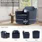 Fairmont™ Genuine Leather Swivel Barrel Chair