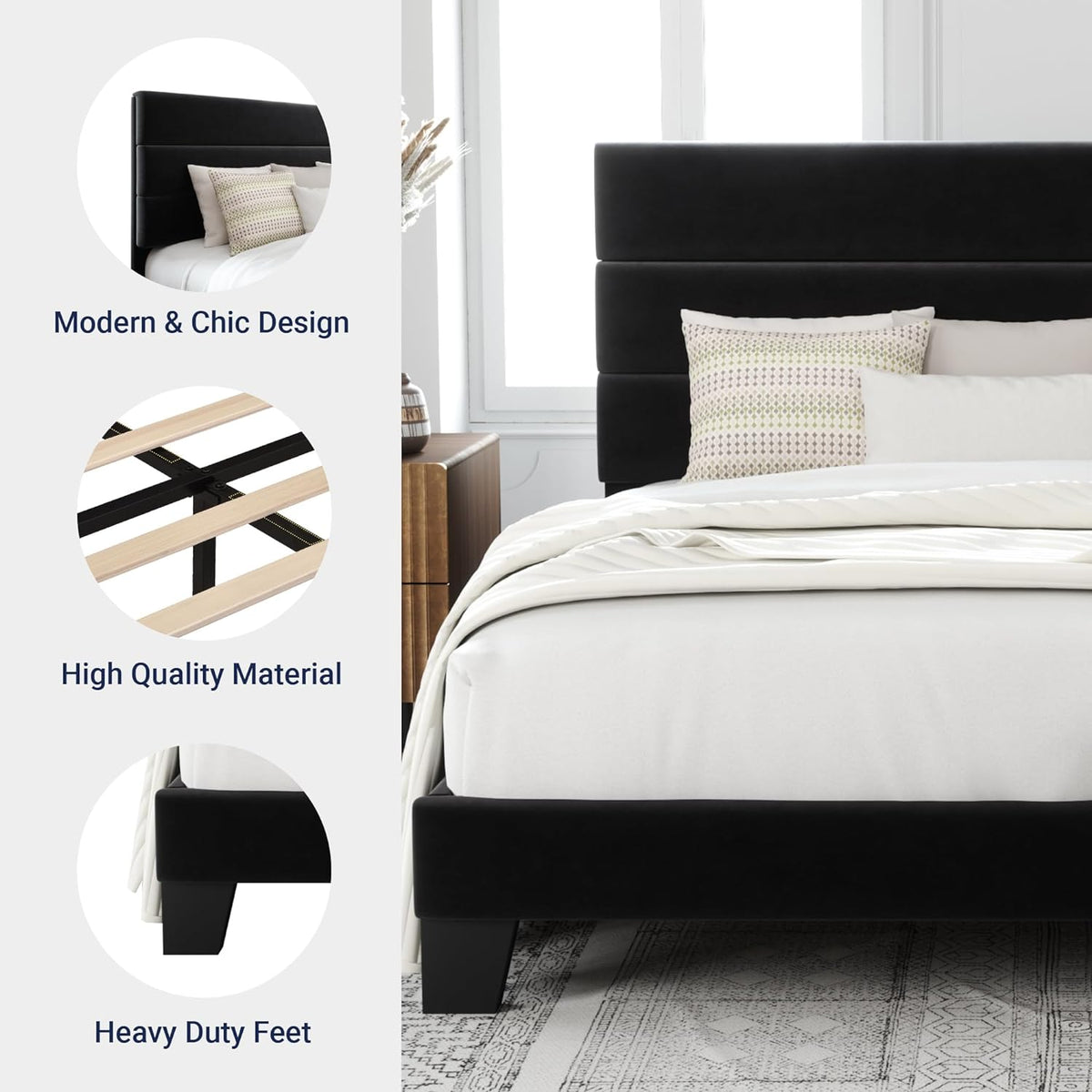 Minimalist Upholstered Bed
