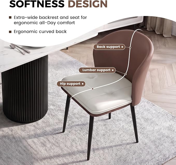 Hudson Faux Leather Dining Chair Set