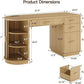 Monarch Fluted Executive Storage Desk with Charging Station