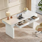 Luna Luxe Executive Desk with Storage Drawers