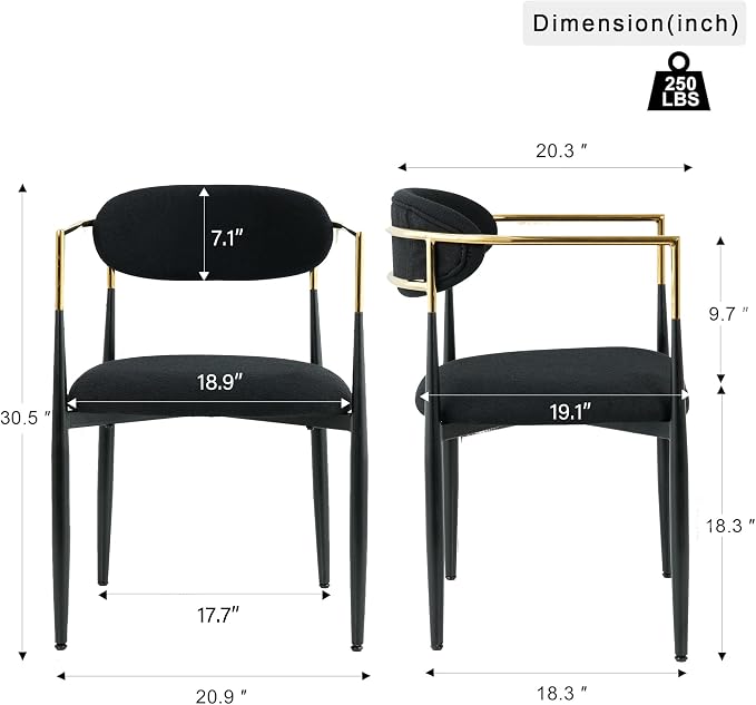 Avery Bouclé Dining Chair Set