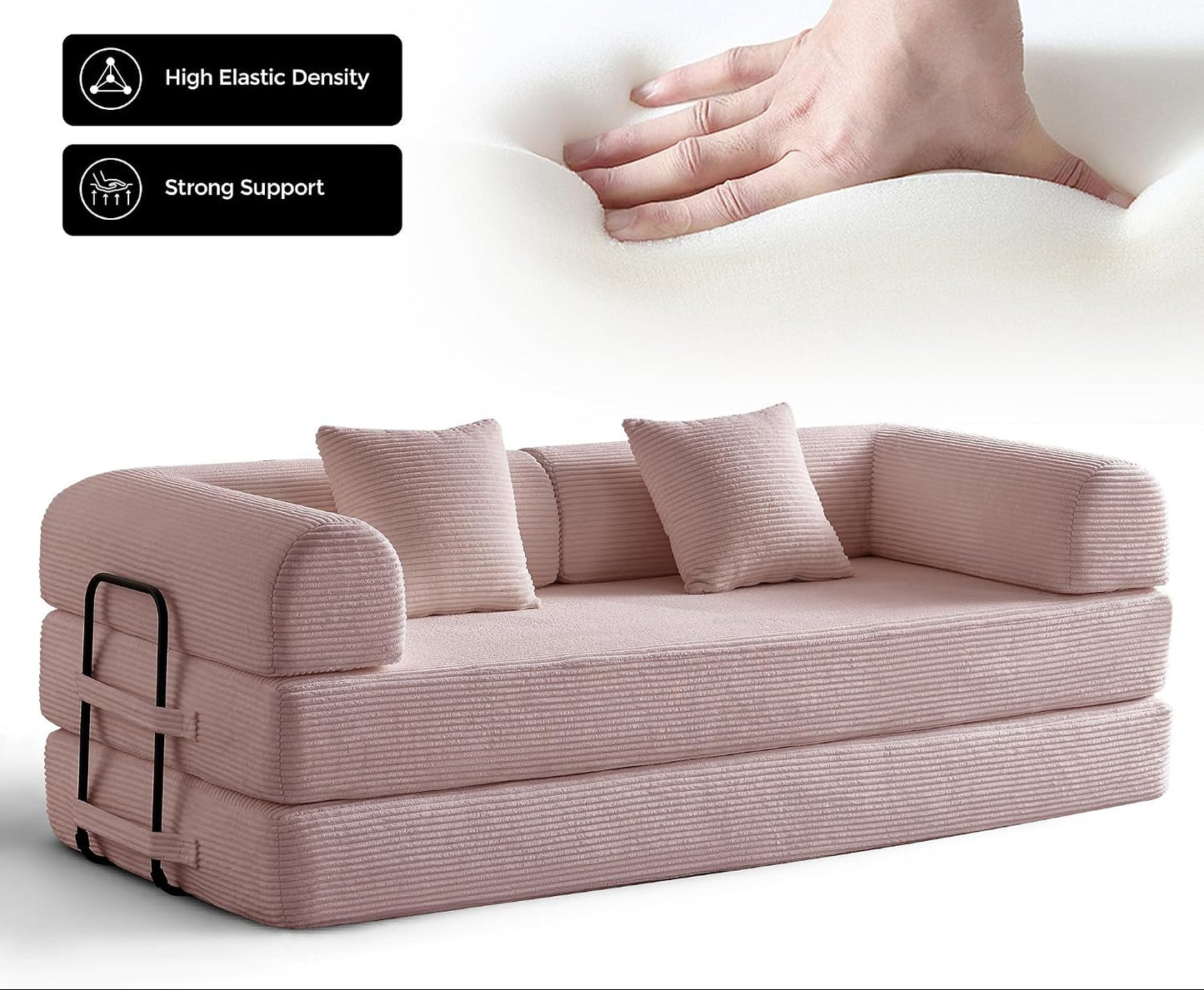 CloudRest Corduroy Sleeper Sofa Bed