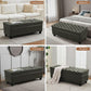 Modern Tufted Faux Leather Storage Bench