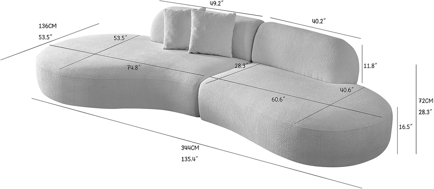 CloudCurve Bouclé Modular Sofa
