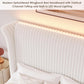 Royal Luxe Faux Fur Wingback Bed with RGB LED Lighting