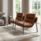 Montrose Fabric & Leather Accent Chair