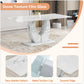LuxeMarble Glass Dining Table