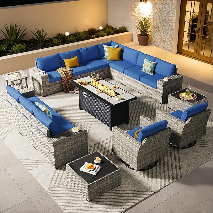 Sunset Ember 16-Piece Patio Fire Pit Set
