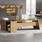 Grandview Executive L-Shaped Desk with File Storage
