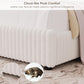 Royal Luxe Faux Fur Wingback Bed with RGB LED Lighting