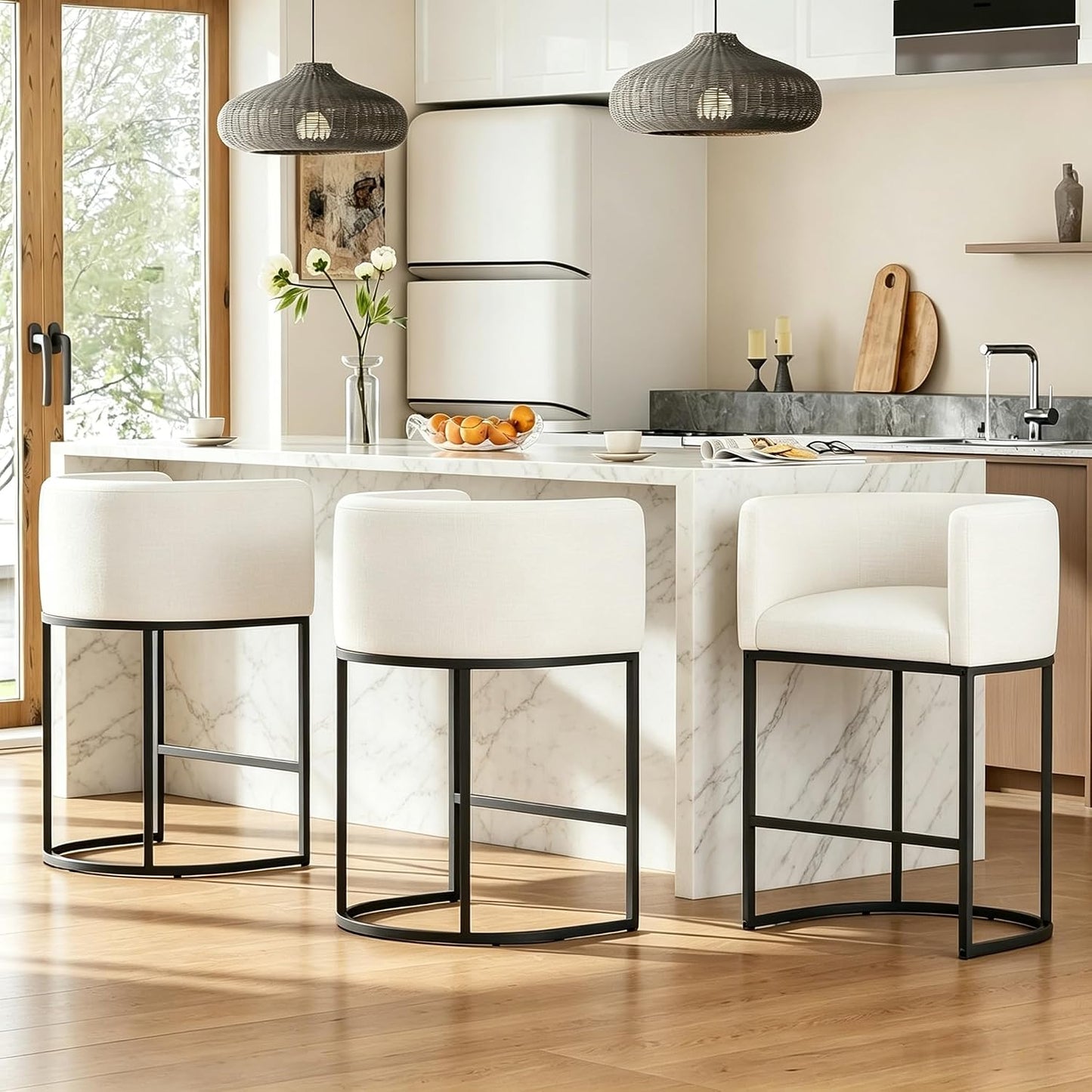 Luxe Curve Counter Stool Set