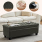 Modern Tufted Faux Leather Storage Bench
