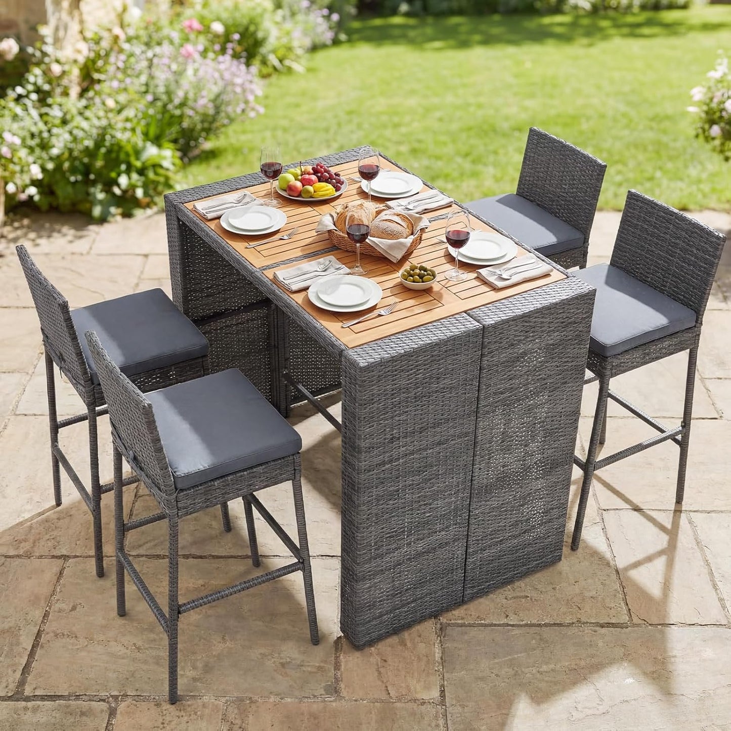 HarborWick 5 Piece Outdoor Bar Set