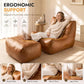 Oversized Faux Leather Lounge Chair