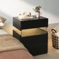 Modern LED 3-Drawer Nightstand