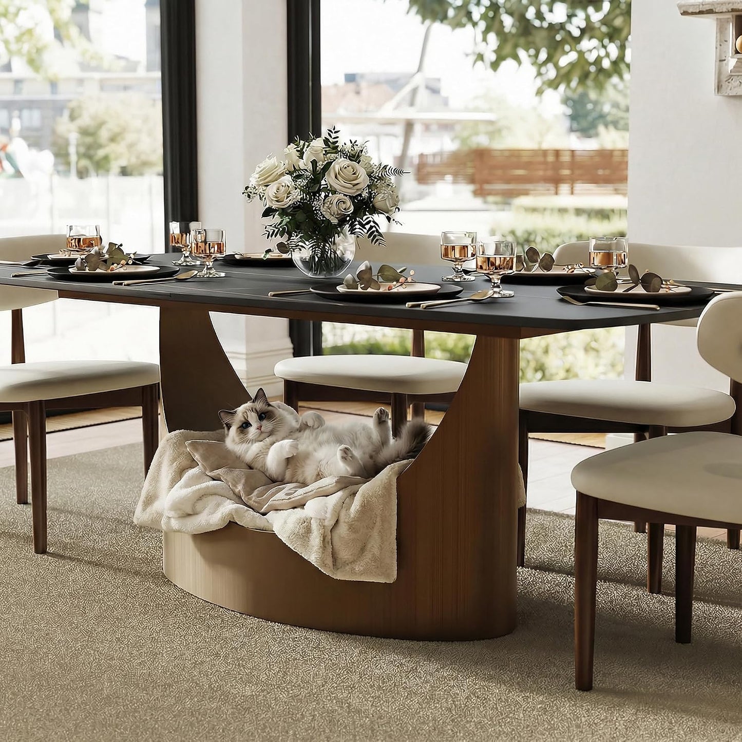 Pandora Luxe™ Sintered Stone Dining Table