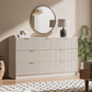 Minimalist Wood Dresser with Fluted Drawers