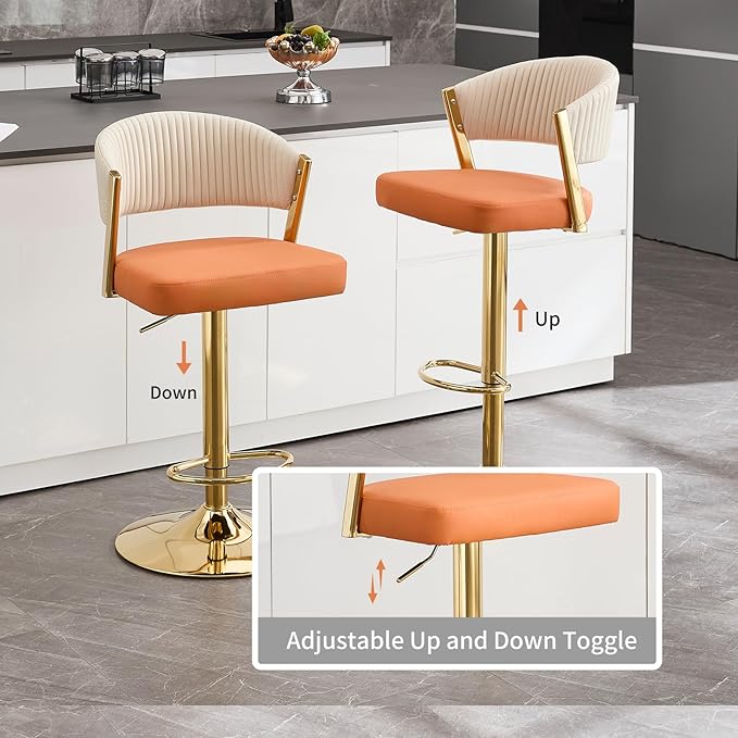 Crestview Luxe Adjustable Bar Stool Set